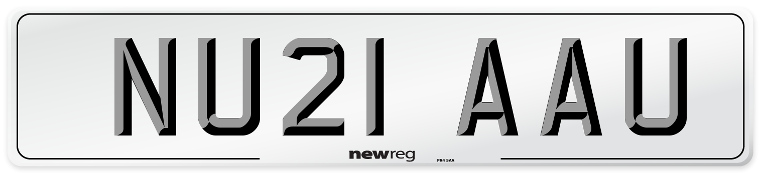 NU21 AAU Number Plate from New Reg